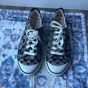 Coach Sneakers - black/white - womens size 9